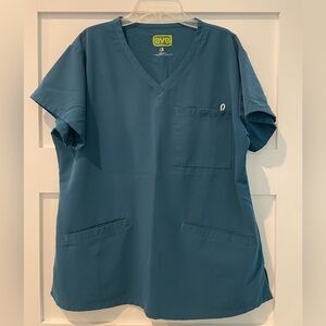 AVE by Medline Teal Blue Scrub Top, Women’s, Sz. L